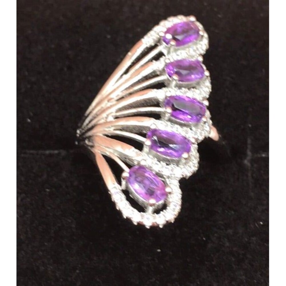 Big and Beautiful Amethyst Ring - Adjustable